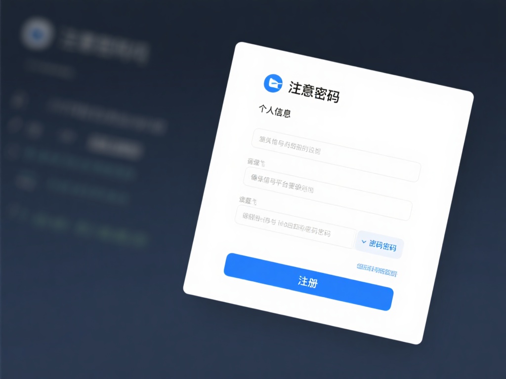 填写注册信息：在填写个人信息时，尤其注意密码部分的